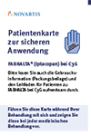 Patientenkarte zur sicheren Anwendung